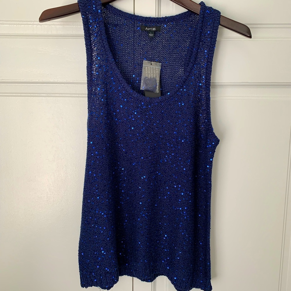 Sequined sweater tank